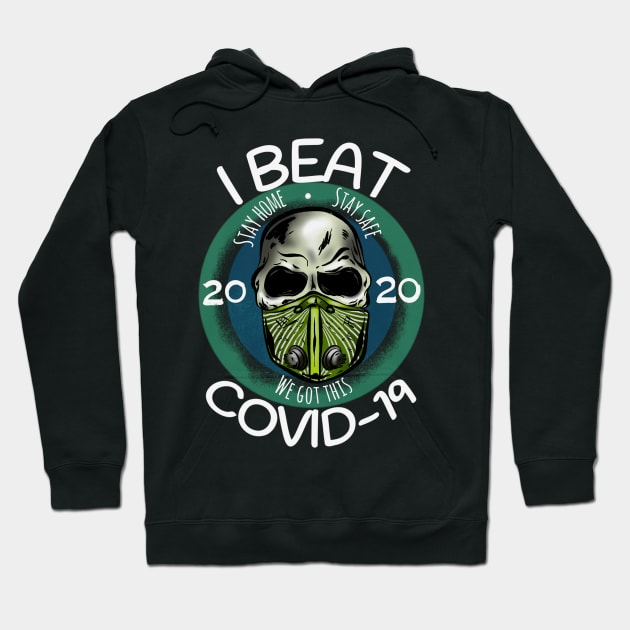 I Beat Covid 19 Hoodie by Danispolez_illustrations